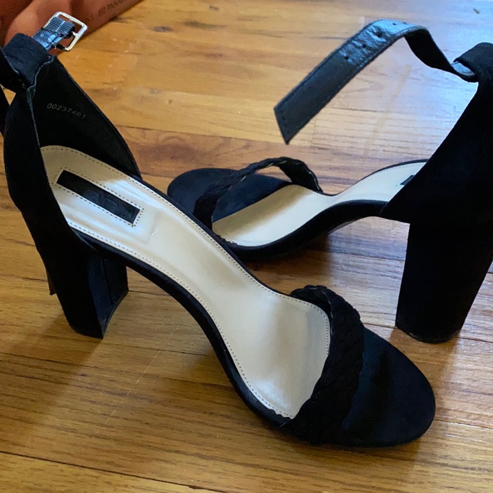 4” Strappy Black Heels